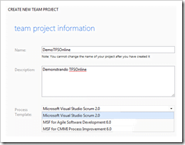 TFS Criando Team Project