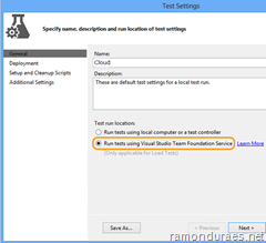 Visual Studio Cloud Load Testing