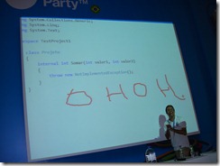 Ramon Durães durante palestra Campus Party Brasil 2010 ohohoho