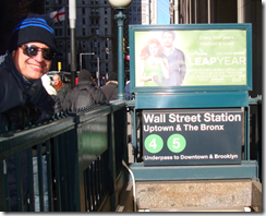 Ramon Durães na Wall Street Station em New York