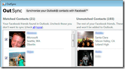 OutSync integra Facebook e Outlook